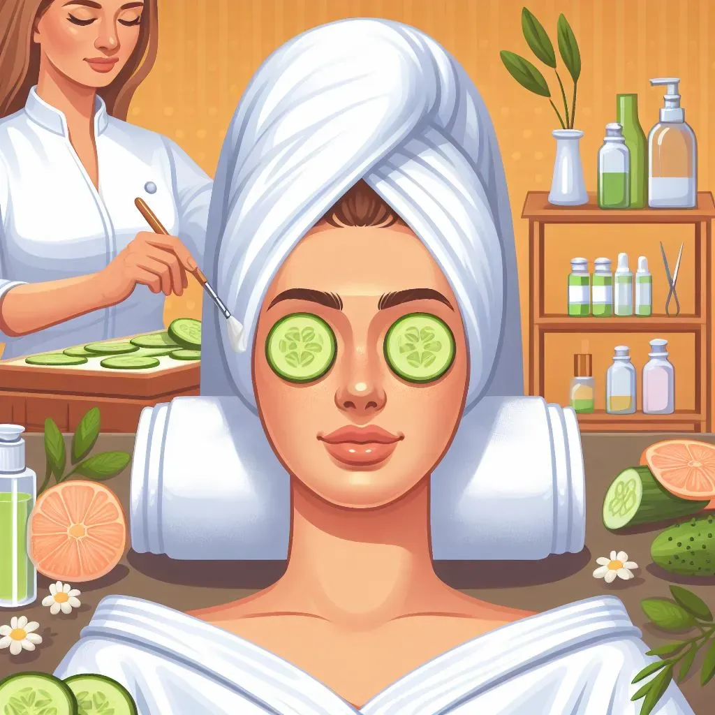 An illustration about facials.