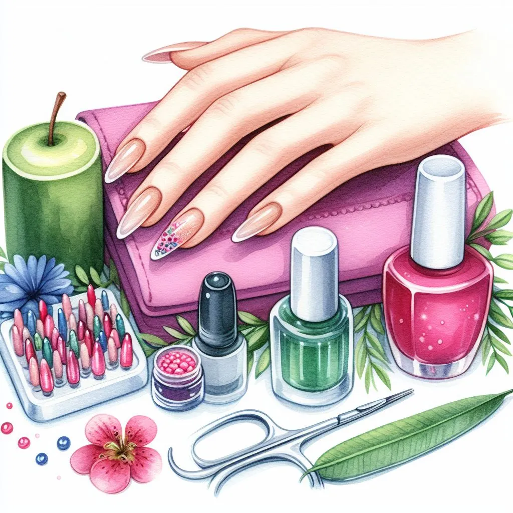 An illustration depicting bio gel nails