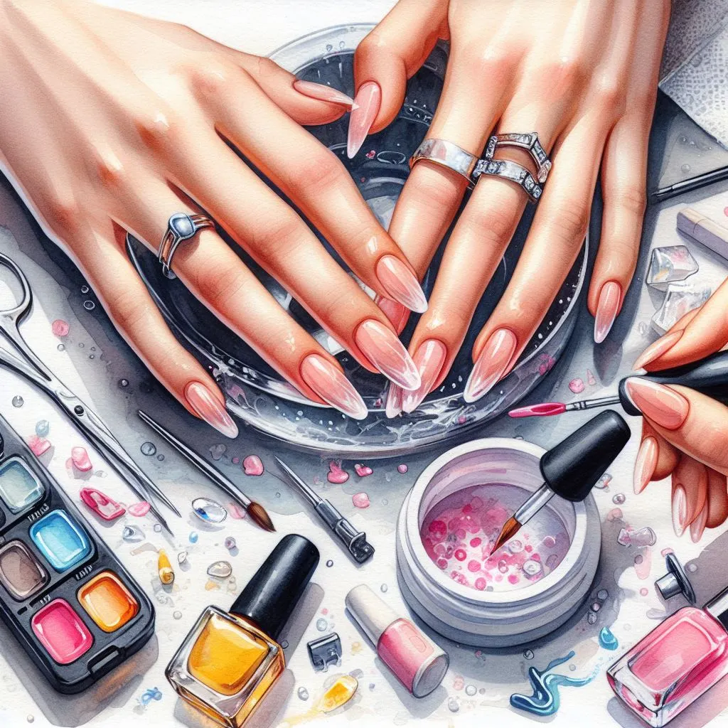an image illustrating how to safely and properly remove acrylic nails.