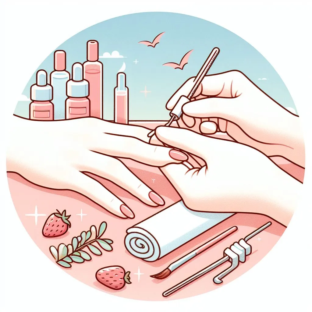 An illustration about the removal of bio gel nails.
