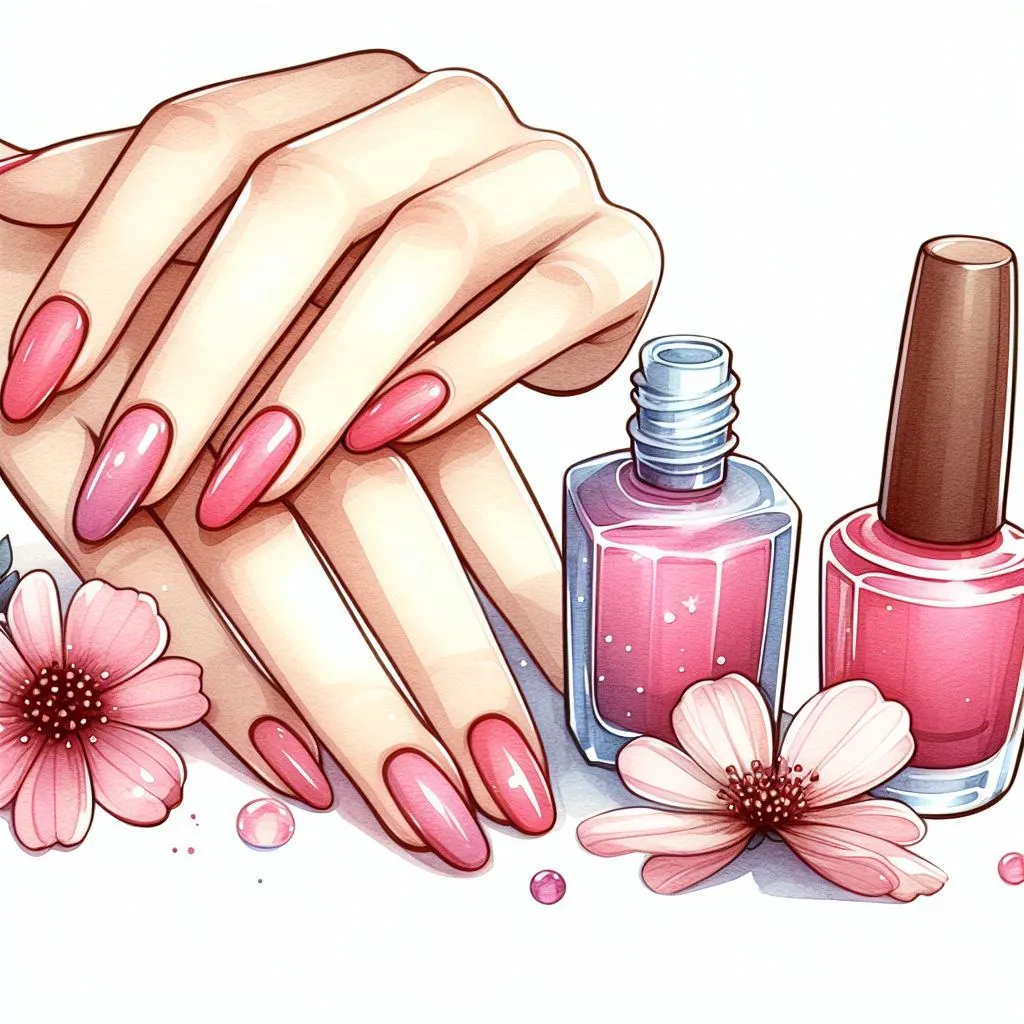 An illustration of manicured nails.